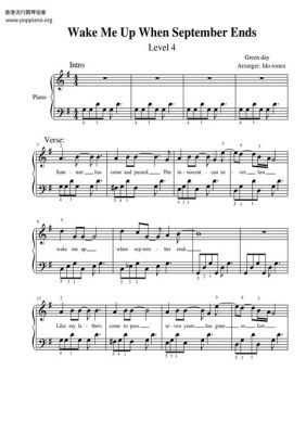 wake me up when september ends sheet music